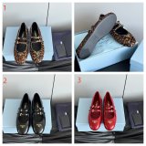 Prada Printed leather ballerinas
