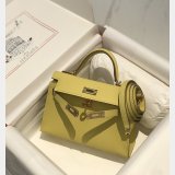Top Hermes human handmade stichign Mini Kelly