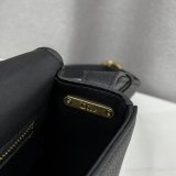 Dior Médaillon Flap Black Grained Calfskin M3920 Bag