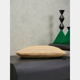 MIU MIU Ivy raffia-effect and linen bag