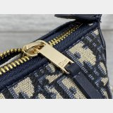 Dior Travel Nomad Pouch Blue 1:1 2875 Oblique Jacquard Fabric Bag