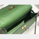 Top Hermes human handmade stichign Mini Kelly