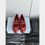Prada Printed leather ballerinas