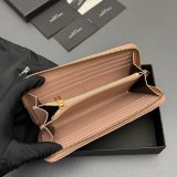 CASSANDRE MATELASSE ZIP AROUND WALLET IN GRAIN LEATHER