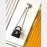 Buy Outlet Replicas Louis Vuitton Capucines Black Bag NANO M10166