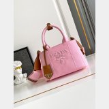 Prada Jardiniere cotton canvas handbag