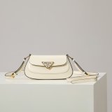 Prada 1BD345 Flap Calf Leather Shoulder Bag