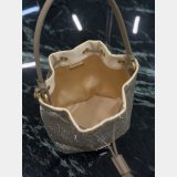 Mini crystal-studded satin bag