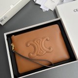 Celine TRIOMPHE Leather Clutch