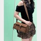 Prada Explore suede shoulder bag with flap
