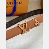 LV 30mm Reversible Leather Strap