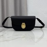 Dior Médaillon Flap Black Grained Calfskin M3920 Bag