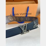 LV 30mm Reversible Leather Strap