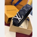 LV Initiales Monogram Denim 40mm Belt