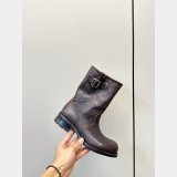 2026 Prada Leather and canvas boots