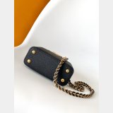 Buy Outlet Replicas Louis Vuitton Capucines Black Bag NANO M10166