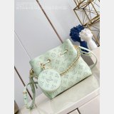 Louis Vuitton Bella Mahina Leather Newness M27377 Green Women Bags