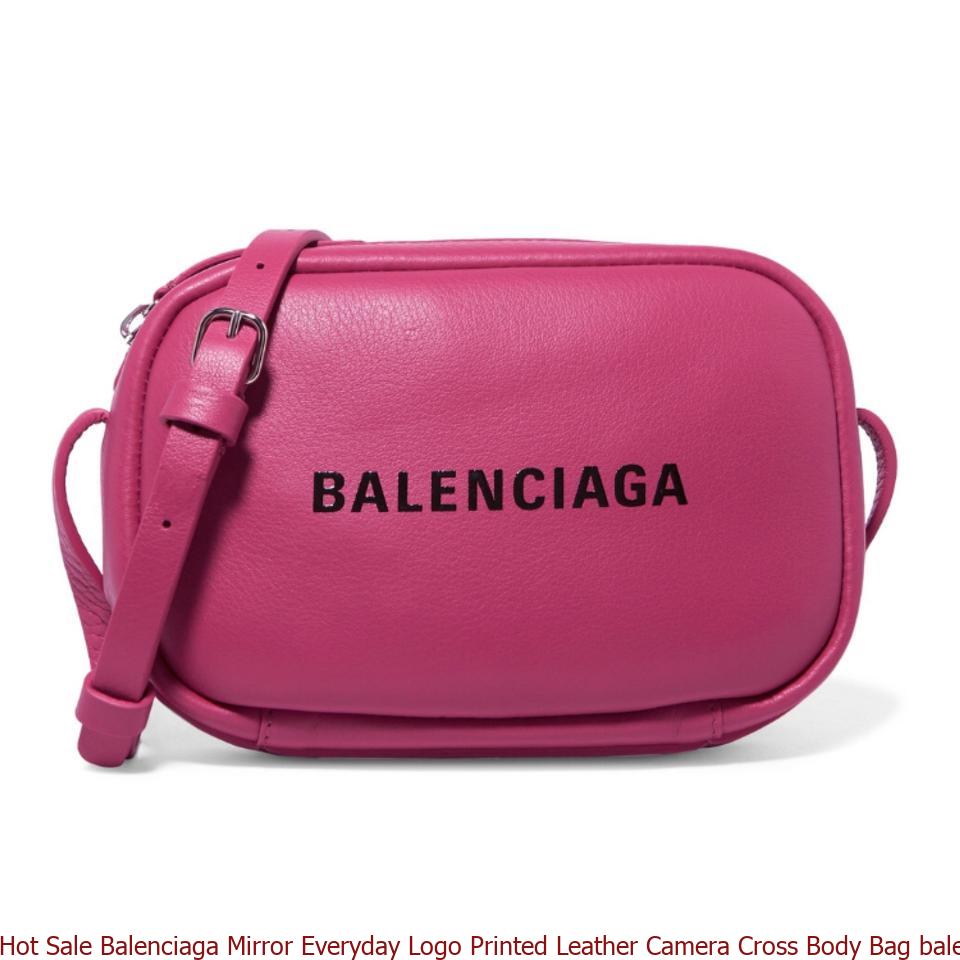Hot Sale Balenciaga Mirror Everyday Logo Printed Leather Camera Cross ...