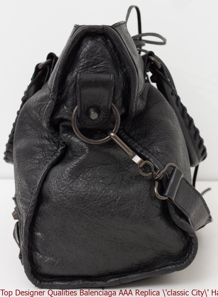 Top Designer Qualities Balenciaga AAA Replica ’classic City’ Handbag Black Leather Shoulder ...